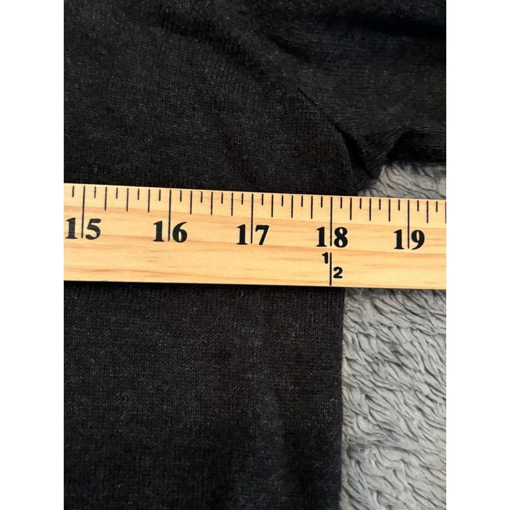 Eddie Bauer Sweater Womens M Cotton Cashmere Blend Black Turtleneck Pullover